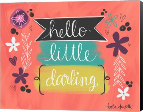 Framed Hello Little Darling Print