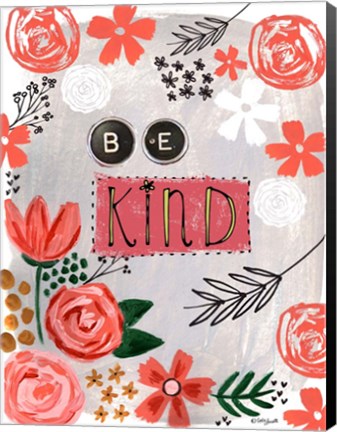 Framed Be Kind Floral Print