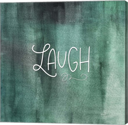 Framed Laugh Green Print