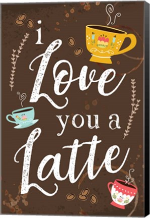 Framed I Love You a Latte Print