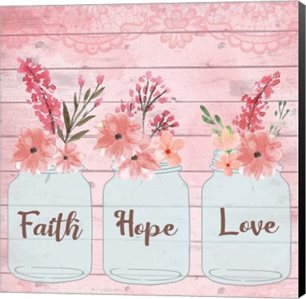 Framed Faith Hope Love Print