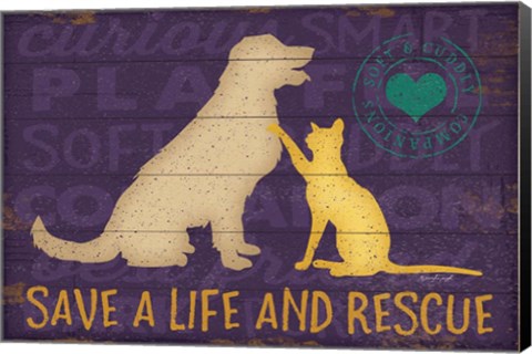 Framed Save a Life Rescue Print