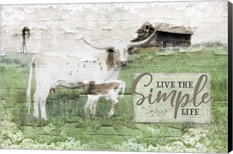 Framed Live the Simple Life Print