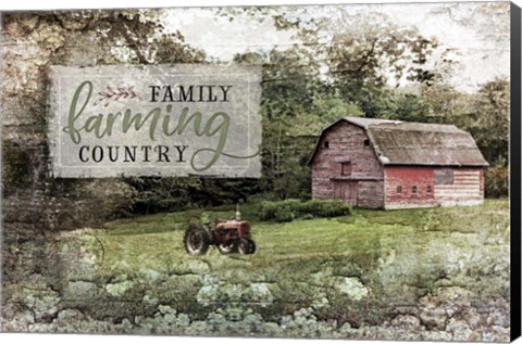 Framed Farm, Family, Country Print