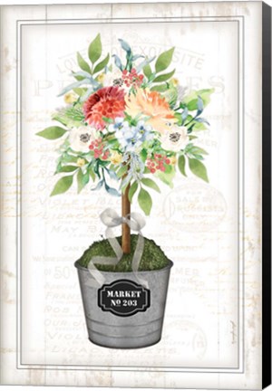 Framed Floral Topiary Print