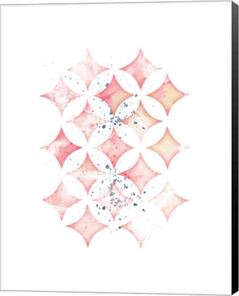 Framed Pink Geometric Diamonds Print