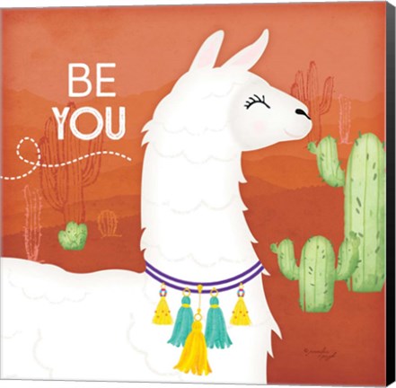 Framed Be You Llama Print