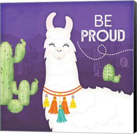 Framed Be Proud Llama Print