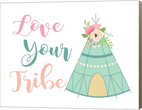 Framed Love Your Tribe Boho Print