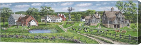 Framed Dairy Farm Road Print