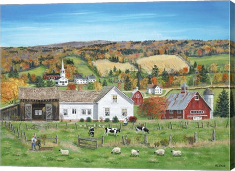 Framed Autumn Fields Print