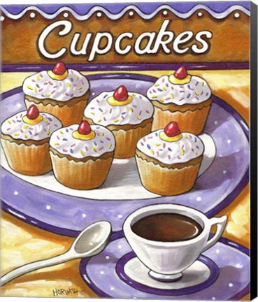 Framed Cupcakes Print