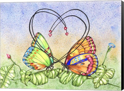 Framed Lovely Butterflies Print