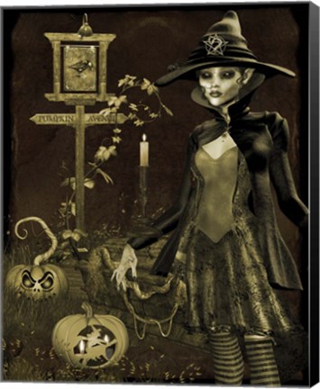 Framed Halloween Graveyard - C Print