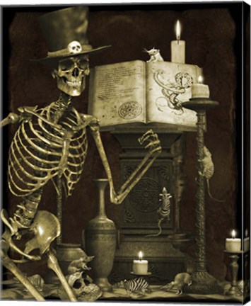 Framed Halloween Graveyard - D Print