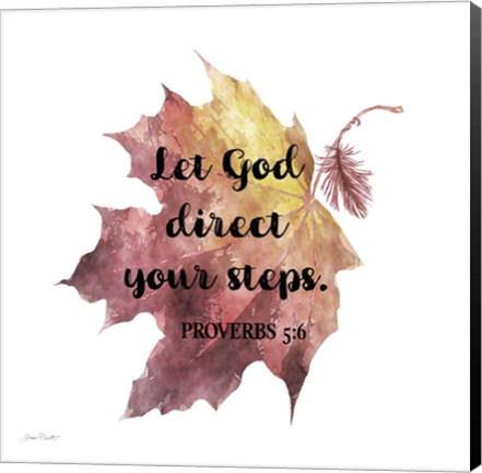 Framed Scripture Leaf - D Print