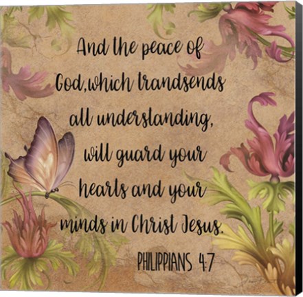 Framed Floral Bible Verse - B Print
