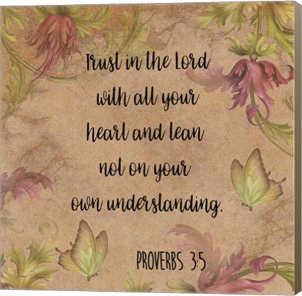 Framed Floral Bible Verse - C Print