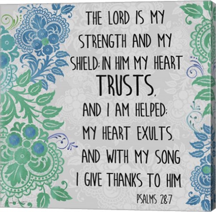 Framed Paisley Bible Verse - B Print