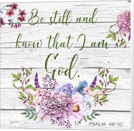 Framed Garden Florals Bible Verse - A Print