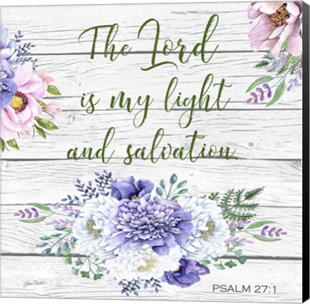 Framed Garden Florals Bible Verse - C Print