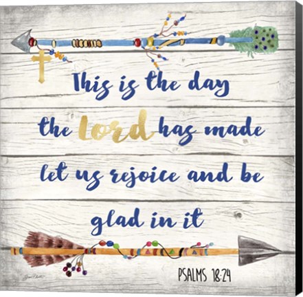Framed Rustic Bible Verse - A Print