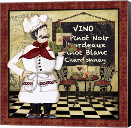 Framed Bistro Chef - D Print