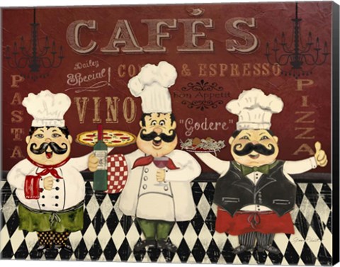 Framed Italian Chefs - D Print
