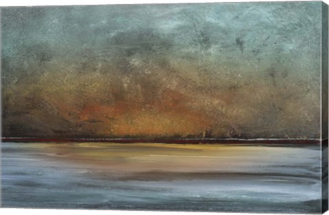 Framed Soothing Sunset Landscape Print
