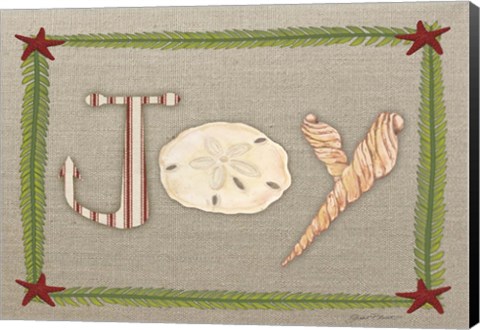 Framed Beachy Christmas - Joy Print