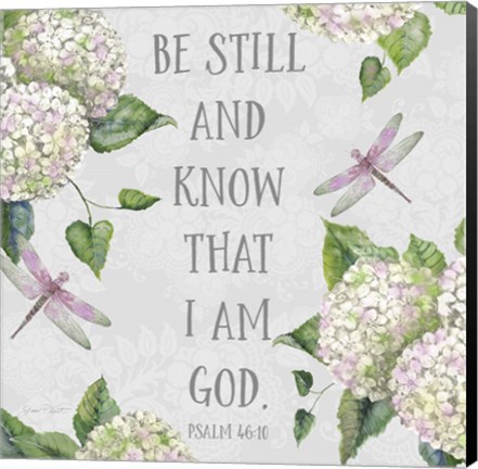 Framed Bible Verse With Hydrangeas - A Print
