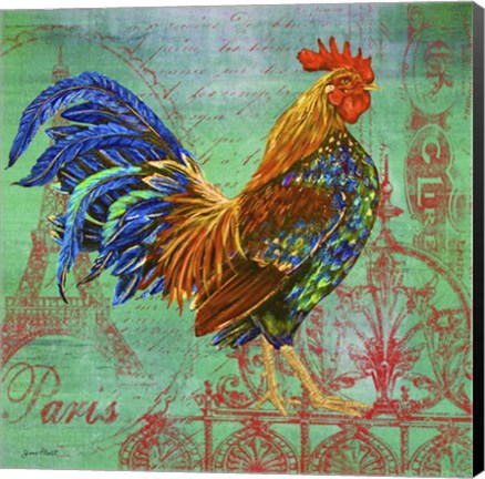 Framed Le Rooster - D Print