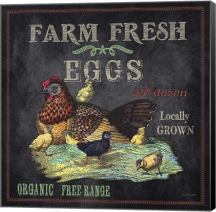 Framed Farm Fresh Eggs Print