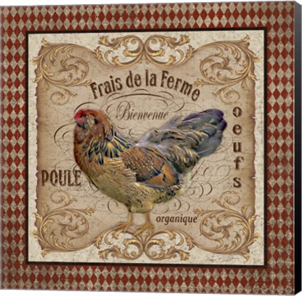 Framed Old World Poule A Print