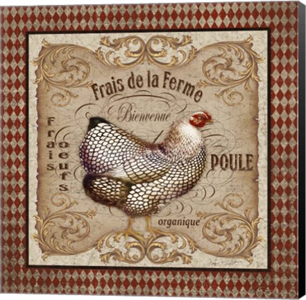 Framed Old World Poule B Print