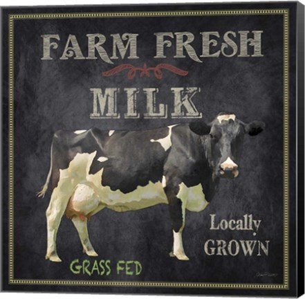 Framed Farm Fresh Milk Print