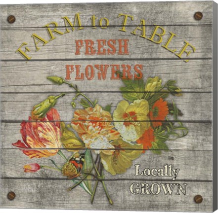 Framed Farm to Table - Fresh Flowers Print
