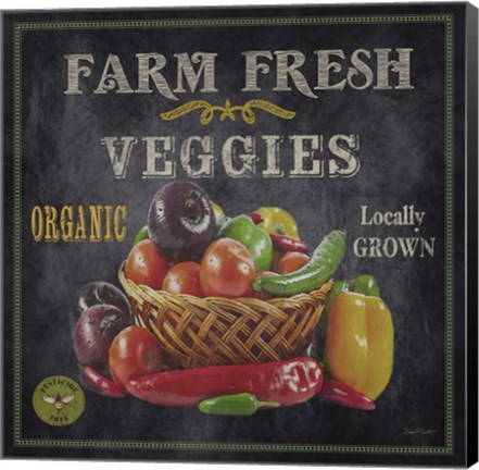 Framed Farm Fresh Veggies Print