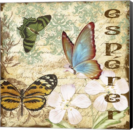 Framed Inspirational Butterflies 1 Print