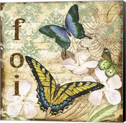 Framed Inspirational Butterflies 2 Print