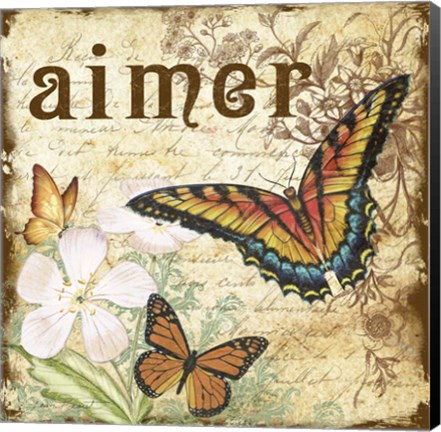 Framed Inspirational Butterflies 3 Print