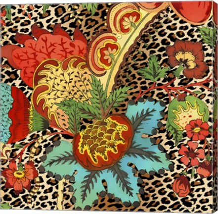 Framed Floral Leopard 2 Print