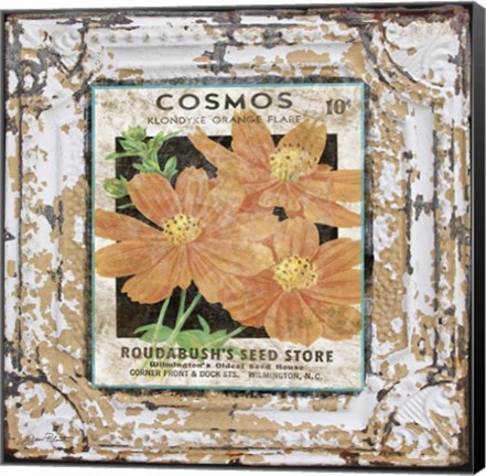 Framed Tin Tile - Cosmos Print