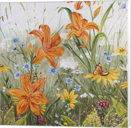 Framed Wildflowers Print