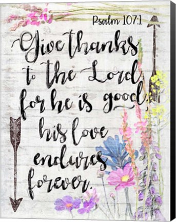 Framed Wood Psalm I Print