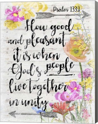 Framed Wood Psalm II Print