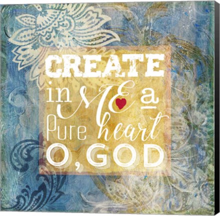 Framed Heart Psalm II Print
