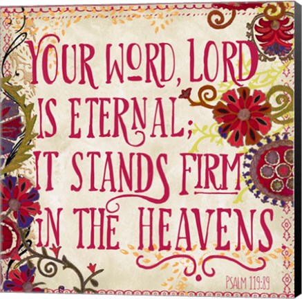Framed Delecor Psalm I Print