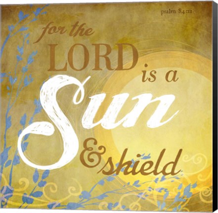 Framed Psalm Sun Print