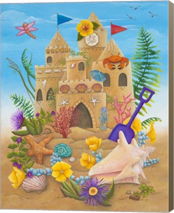 Framed Beach Castle Print